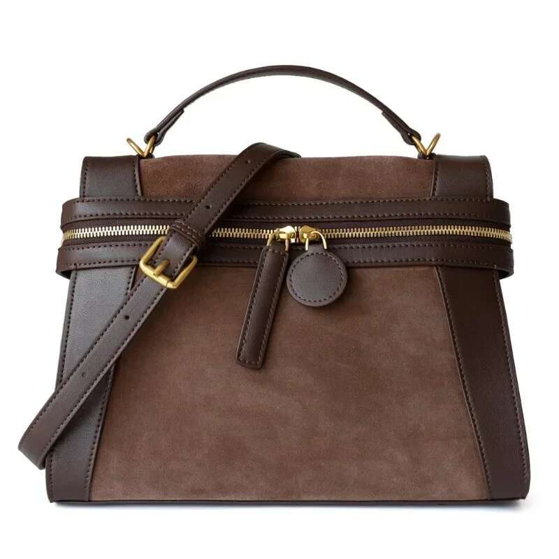 Autumn And Winter New High-End Frosted Suede Tote Texture One-Shoulder Cross-Body Female Messenger Bag