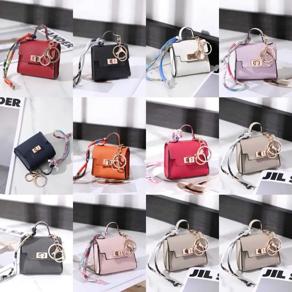 Keychains Lanyards Lipstick pocket mini headset coin purse pendant key ring handbag chain gift H250113