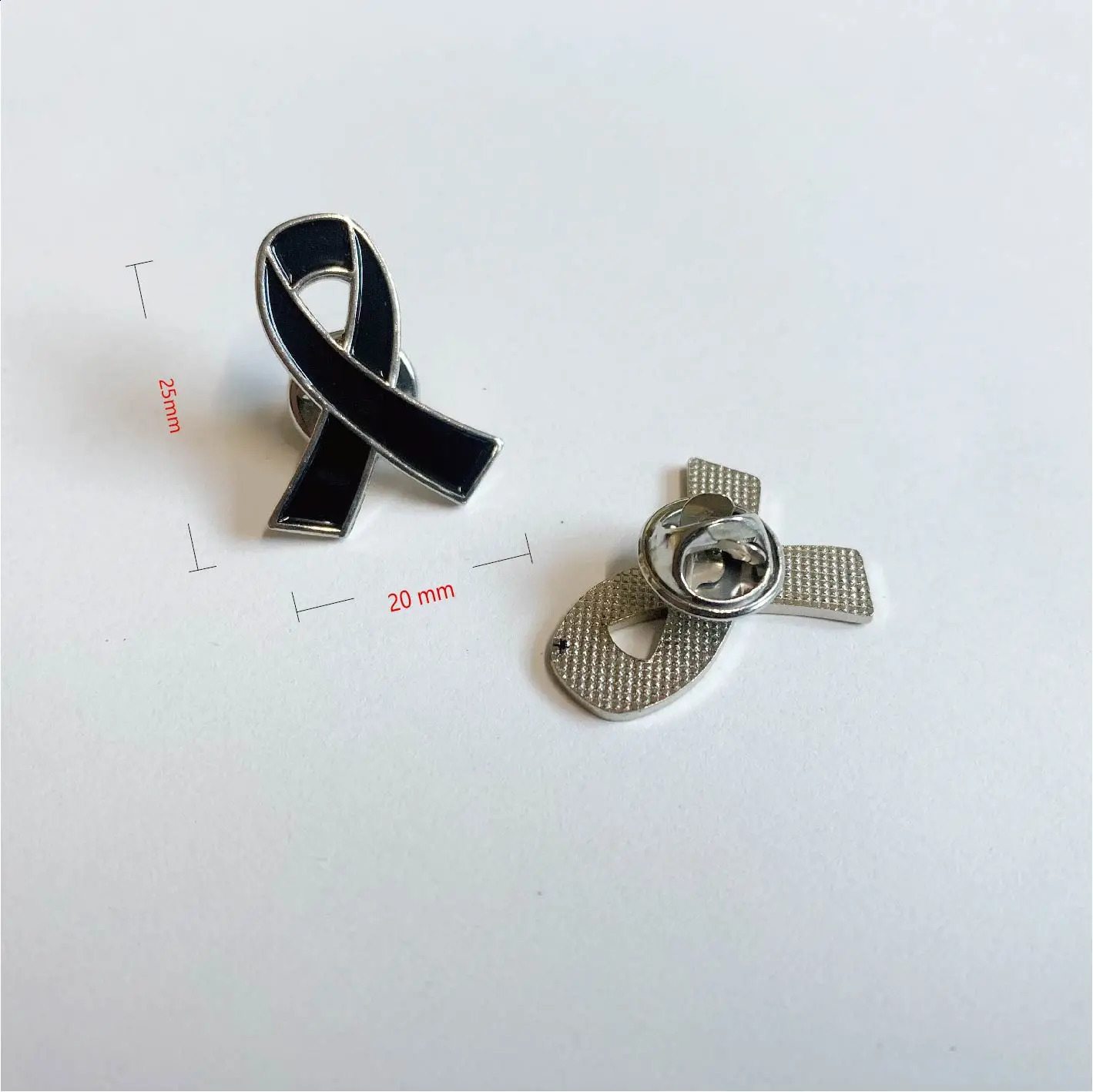 100pcs/lot Multicolor Ribbon brooches Cancer Awareness Ribbon Pin Mental Health Awareness Ribbon Lapel Pins Broochs 250103