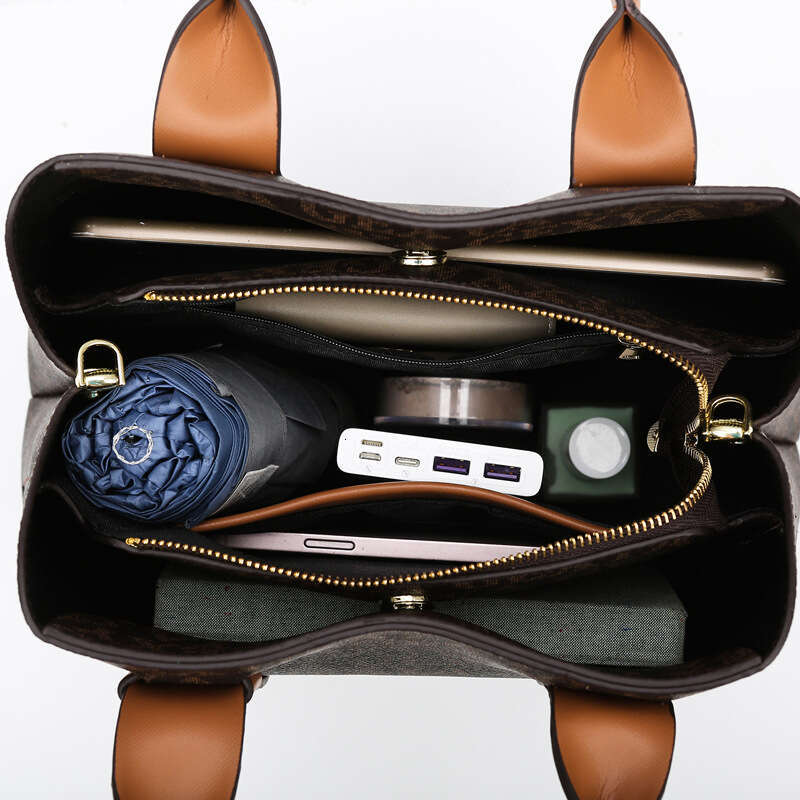 Women's Bags handbag New Light Luxury and High end Style Commuting Tote Soft Leather Printed Large Capacity Women's Bag