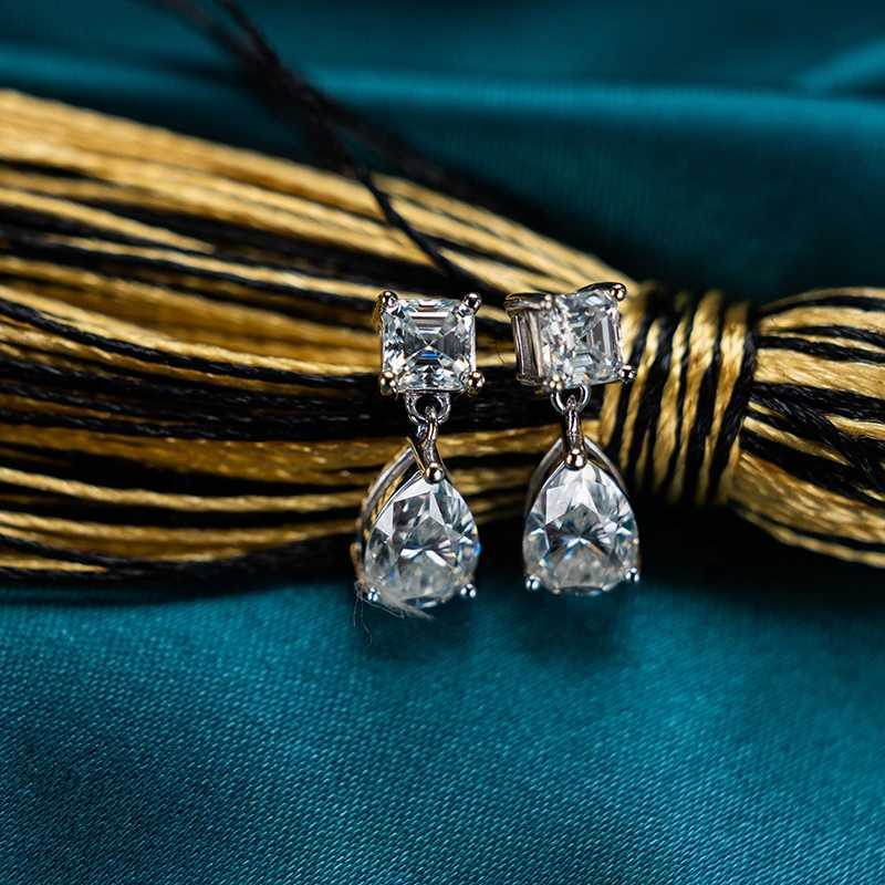 New Arrivals VVS Moissanite Huggie Hoops Fashionable Womens Stud Earrings with Sterling Silver Dangle and Drops S925