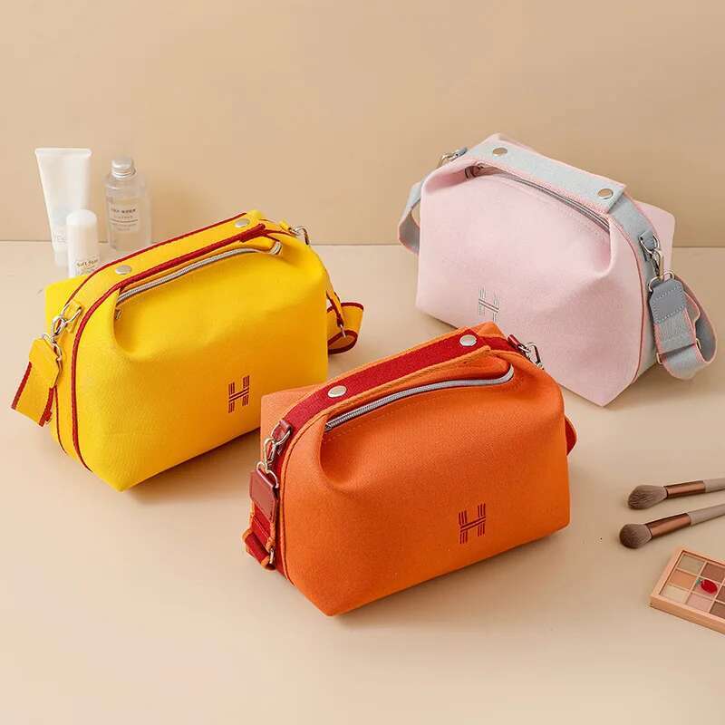 Canvas Crossbody Bags Youth Fashion Casual Large Capacity Ladies Shoulder Solid Color Women Messenger Cosmetic Bag