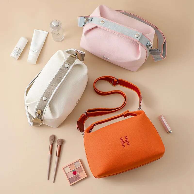 Canvas Crossbody Bags Youth Fashion Casual Large Capacity Ladies Shoulder Solid Color Women Messenger Cosmetic Bag