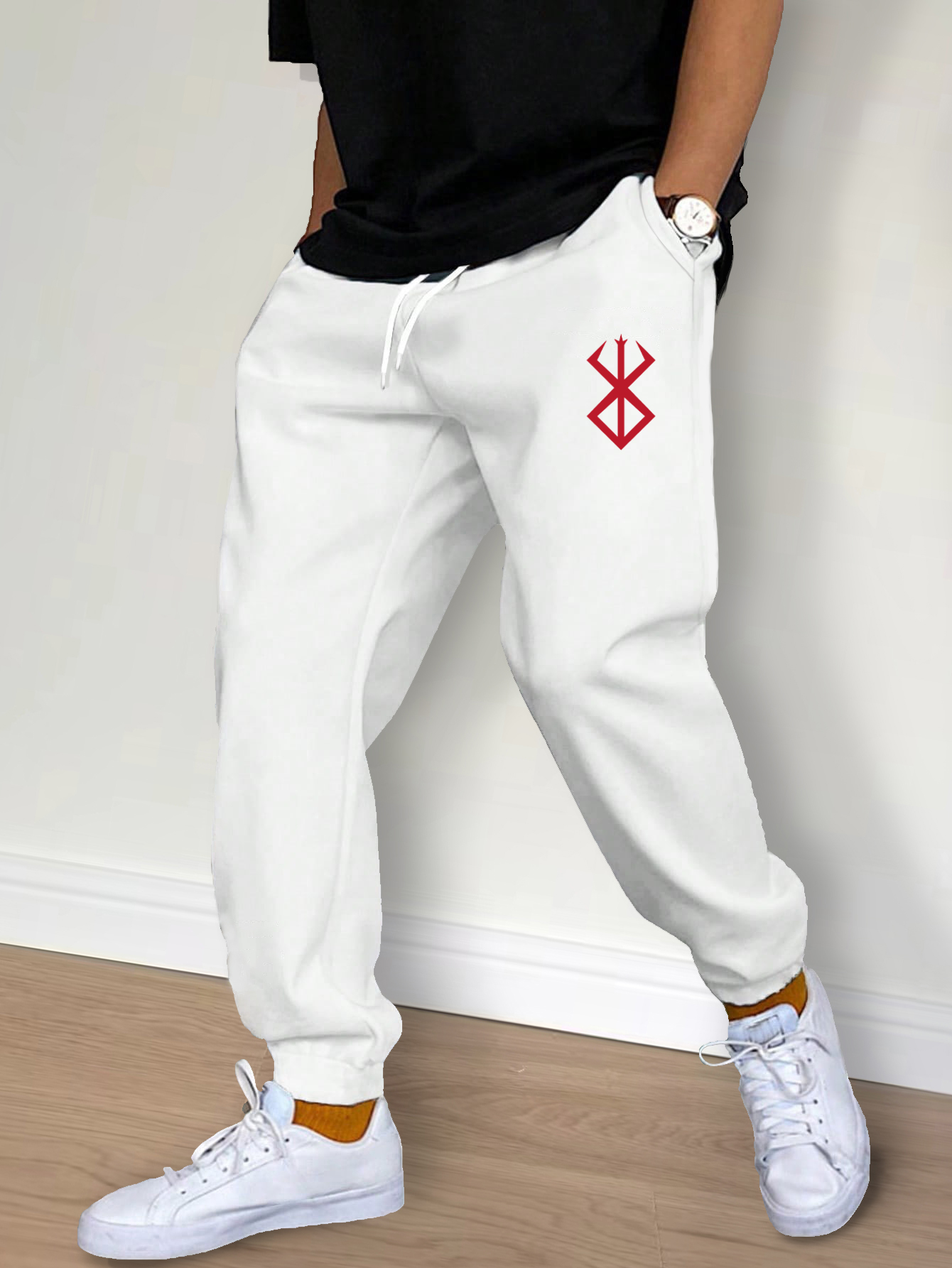 Men's Casual Pants Fashion Drawstring Casual Pants Joggers Workout Running Gym Fitness Sports Trousers Streetwear Trousers