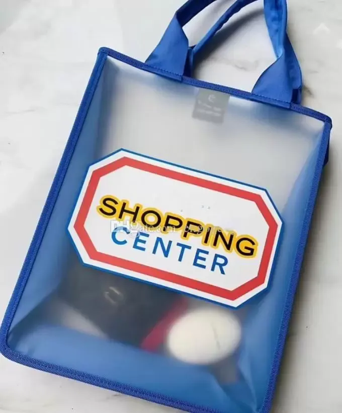 C Classic waterproof Vintage style shopping plastic Bag fashion pattern beach Travel Bag Women Wash Bag Cosmetic Makeup Storage beach Case vip gift