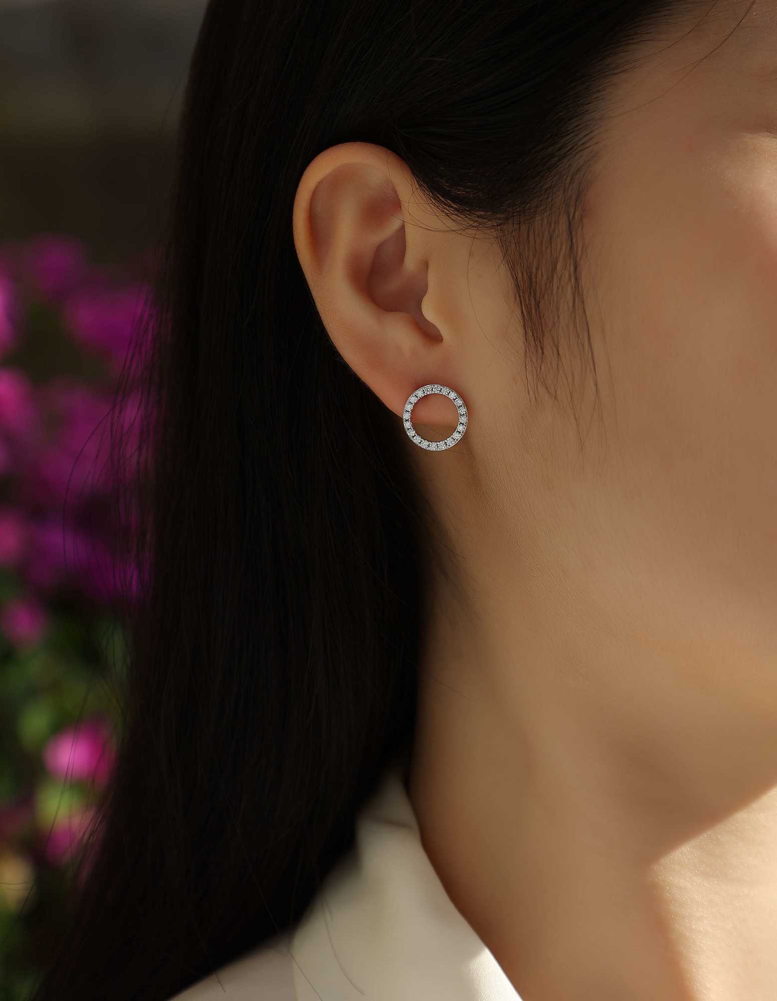 925 Silver VVS Moissanite Diamond Stud Earrings Wedding Jewelry Engagement Gift Earrings