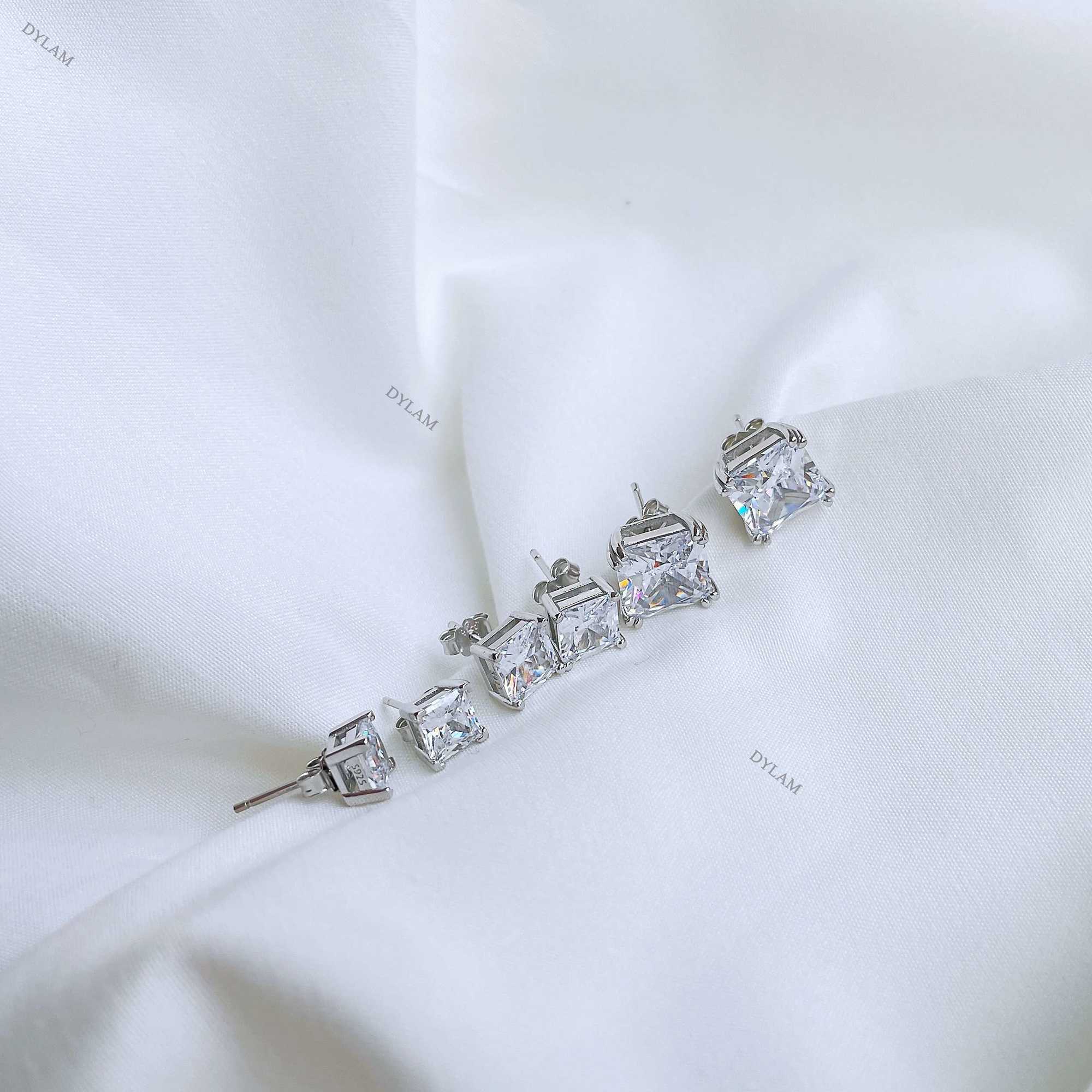 2022 Luxury Diamond Moissanite 5A Zirconia Designer Earring Set Wedding 925 Sterling Silver Stud Fashion Jewelry Earrings Women