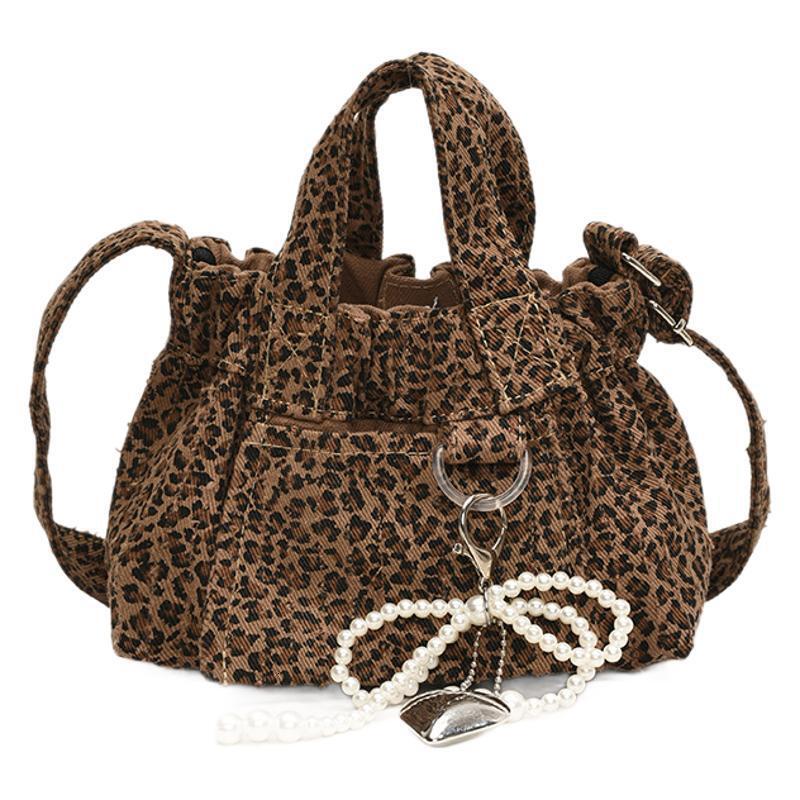 Super Leopard Print For Women 2025 New Designer Handbag Crossbody Winter Popular Handbag, Niche Shoulder Bag, Bucket Bag