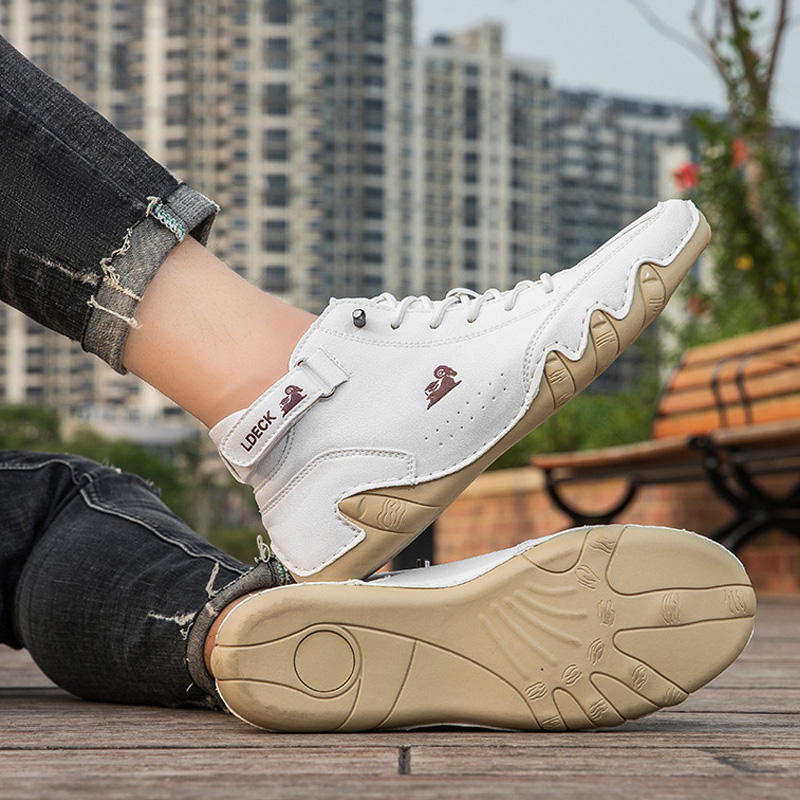 free Shipping Spring cross-border Pink Black White high-top men's shoes men's casual short boots plus size 34-50 plus size 48 size 49 size 5