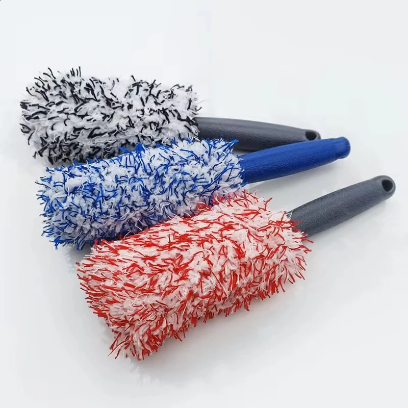 Car Wash Super Brush Plush Premium Wheels NonSlip Handle Easy To Cleaning Rims Spokes Wheel Barrel Accessories 250103