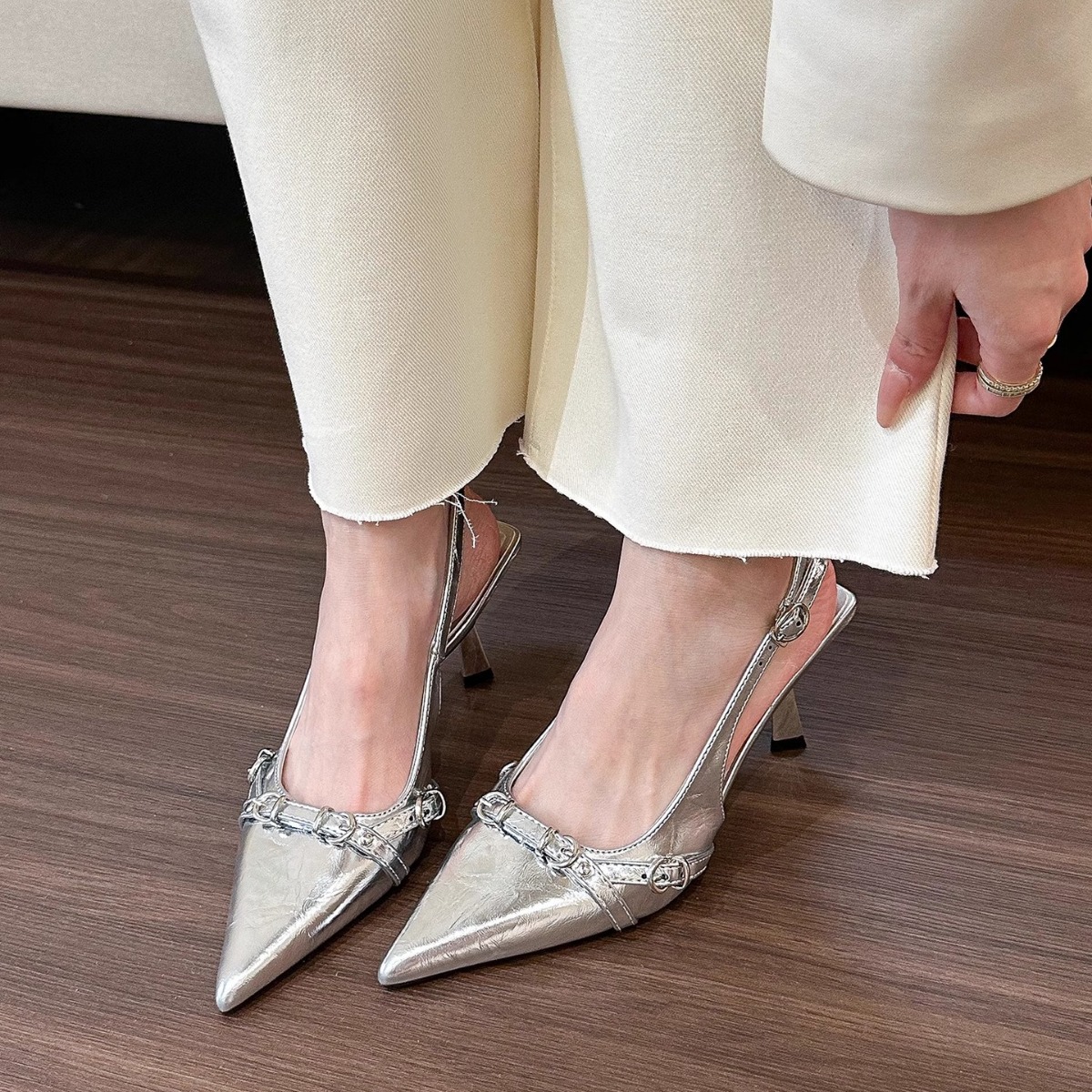 Free Shipping designer heels Dress Shoes Slippers for womans high heel sandals pointed toes buckle woman lasies outdoor shoes