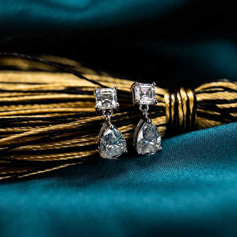 New Arrivals VVS Moissanite Huggie Hoops Fashionable Womens Stud Earrings with Sterling Silver Dangle and Drops S925