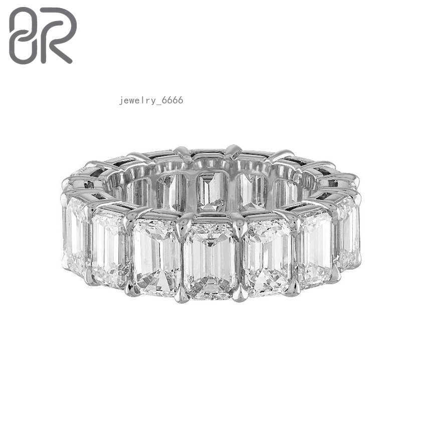 GIA IGI Certificate Lab Grown Diamond Engagement Ring Cvd Hpht Ice Out Emerald Cut 14K Solid Gold Fine Jewelry Wedding Rings