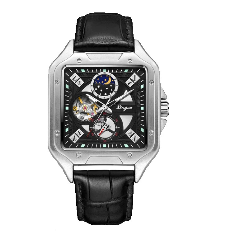 Luxury Business Mechanical Watch with Starry Sky, Night Glow, and 30M Waterproof