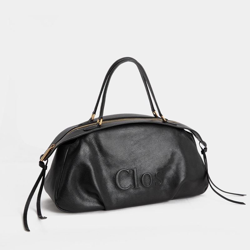 Clos25 New Fortug Vegetable Tanned Designer Handbag Cowhide Large Capacity Handbag, Pillow Bag, Bowling Bag