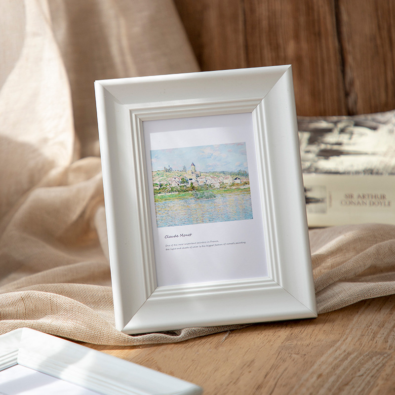 1Pcs White Creative Resin for 6 /8 Photos - Vintage American Style Tabletop/Wall Hanging Picture Frame H260306