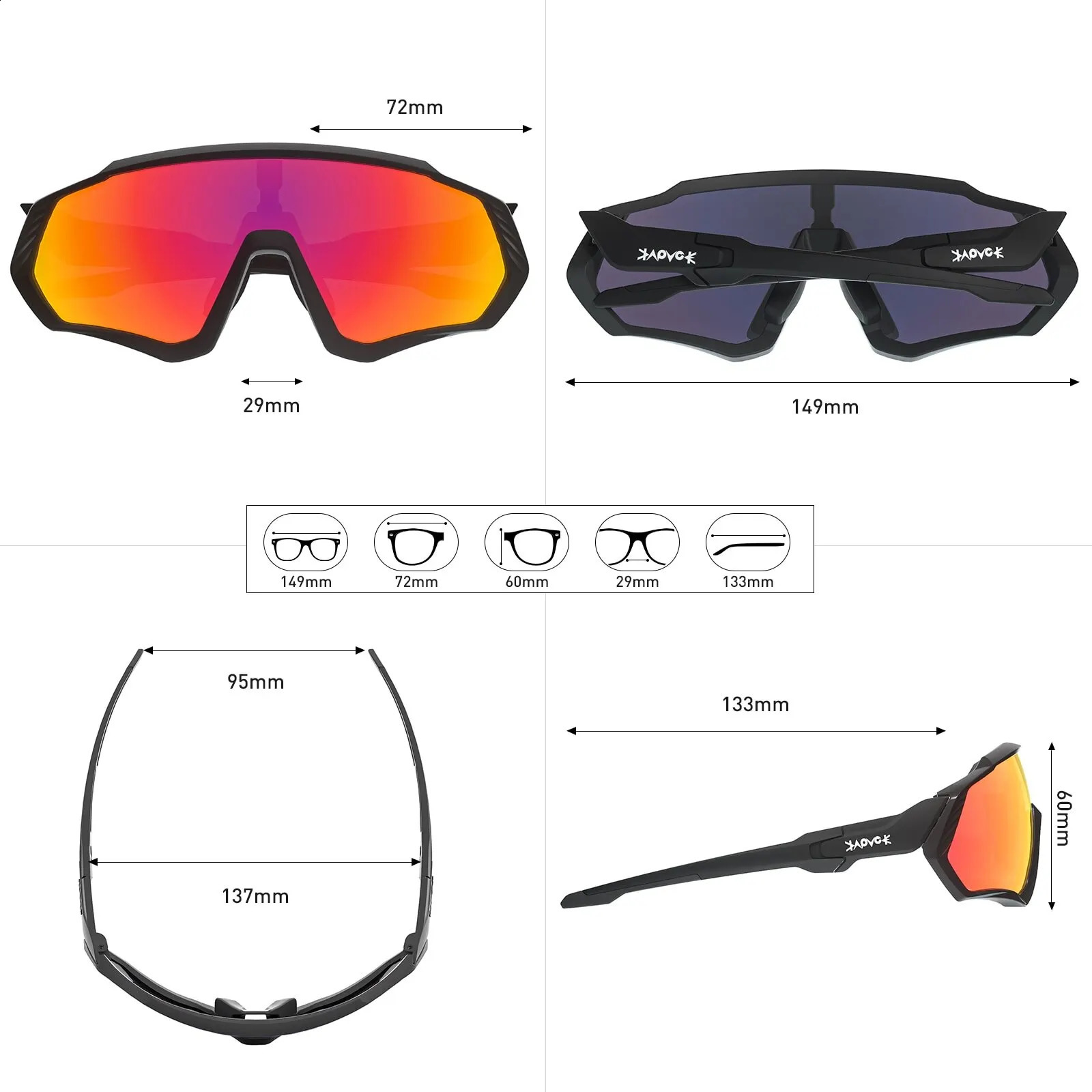 Kapvoe Cycling Sunglasses Polarized Men Women Cycling Glasses Road Mountain Bike Bicycle Goggles Sports Eyewear Fishing 250108