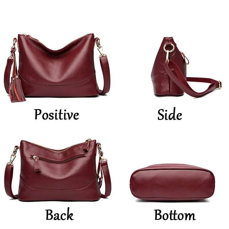 Soft Leather Women Brand Designer Ladies Handbag Purses Female Shoulder Bag Large Capacity Crossbody Bags Sac A Main