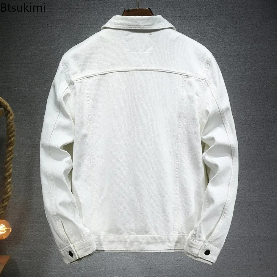 2025 Mens Cargo Denim Jacket Trend Streetwear Couple Cotton Casual Outerwear High Quality Versatile Cowboy Coats Oversized 250110Z