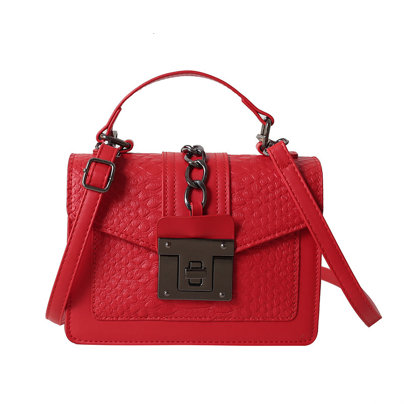 New High-quality Designer Bag With Fashionable Lightweight Texture And Lock Crocodile Pattern Small Square For Women's Multifunctional Shoulder B