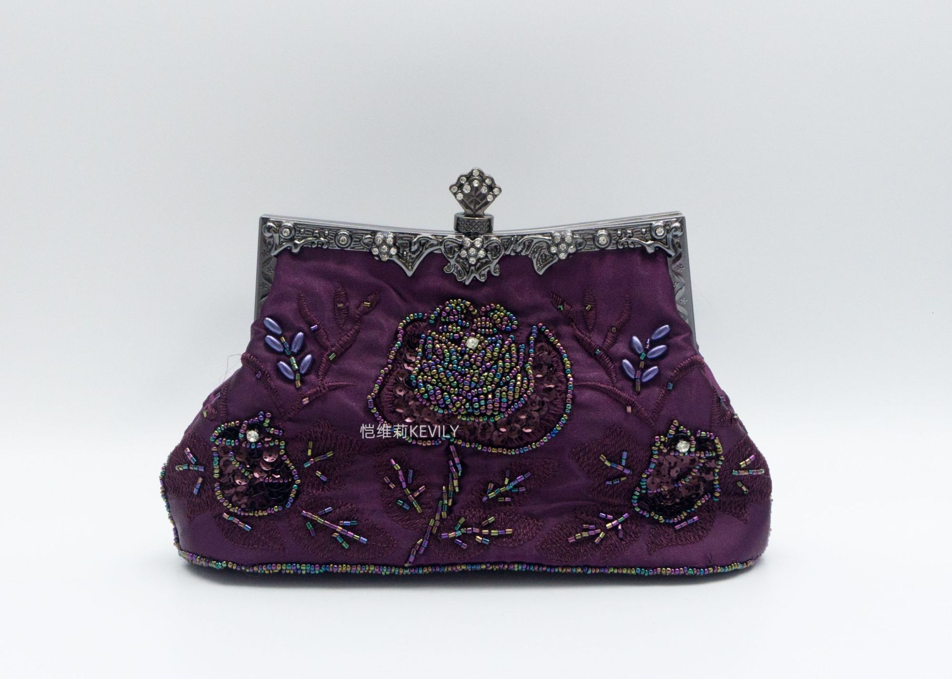 Kaveri Pearl Embroidery Handmade Designer Handbag Qipao Women's Evening Embroidered Handheld Bag