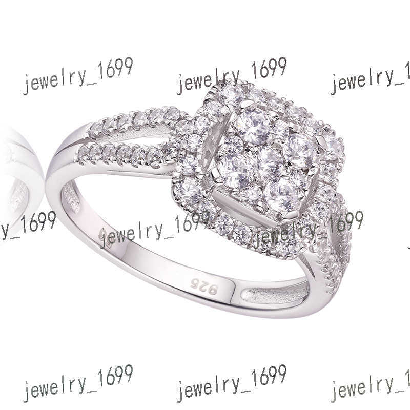 Custom Cz Engagement Jewelry Promise Ring Sterling Silver Wedding 925 RingsSilver Ring Designs For Girl