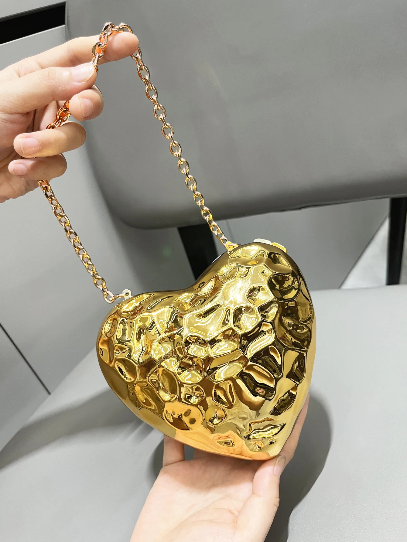 Golden Evening bag Purses and handbag er shoulder bags funny shape Party Wedding Acrylic mini small Clutch purse 250106