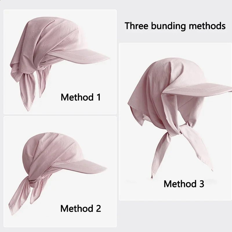 Soild Color Quick-drying Baseball Cap Kpop Style Women Ladies Sun Protection Headscarf Hat Summer Outdoor Sunscreen Beach Hats 250108