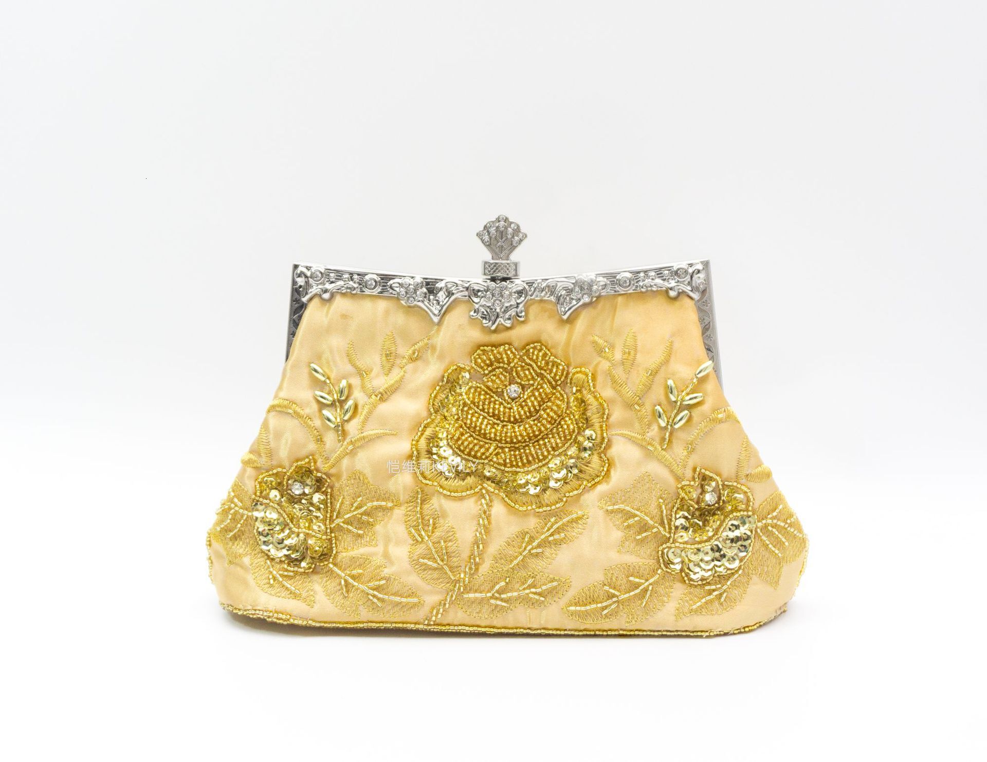 Kaveri Pearl Embroidery Handmade Designer Handbag Qipao Women's Evening Embroidered Handheld Bag