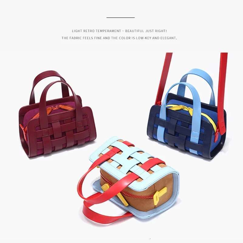 Crossbody Bags For Woman Fashion Splicing Woven Design New In Handbag Casual Versatile Ladies Shoulder Bag Bolso De Mujer