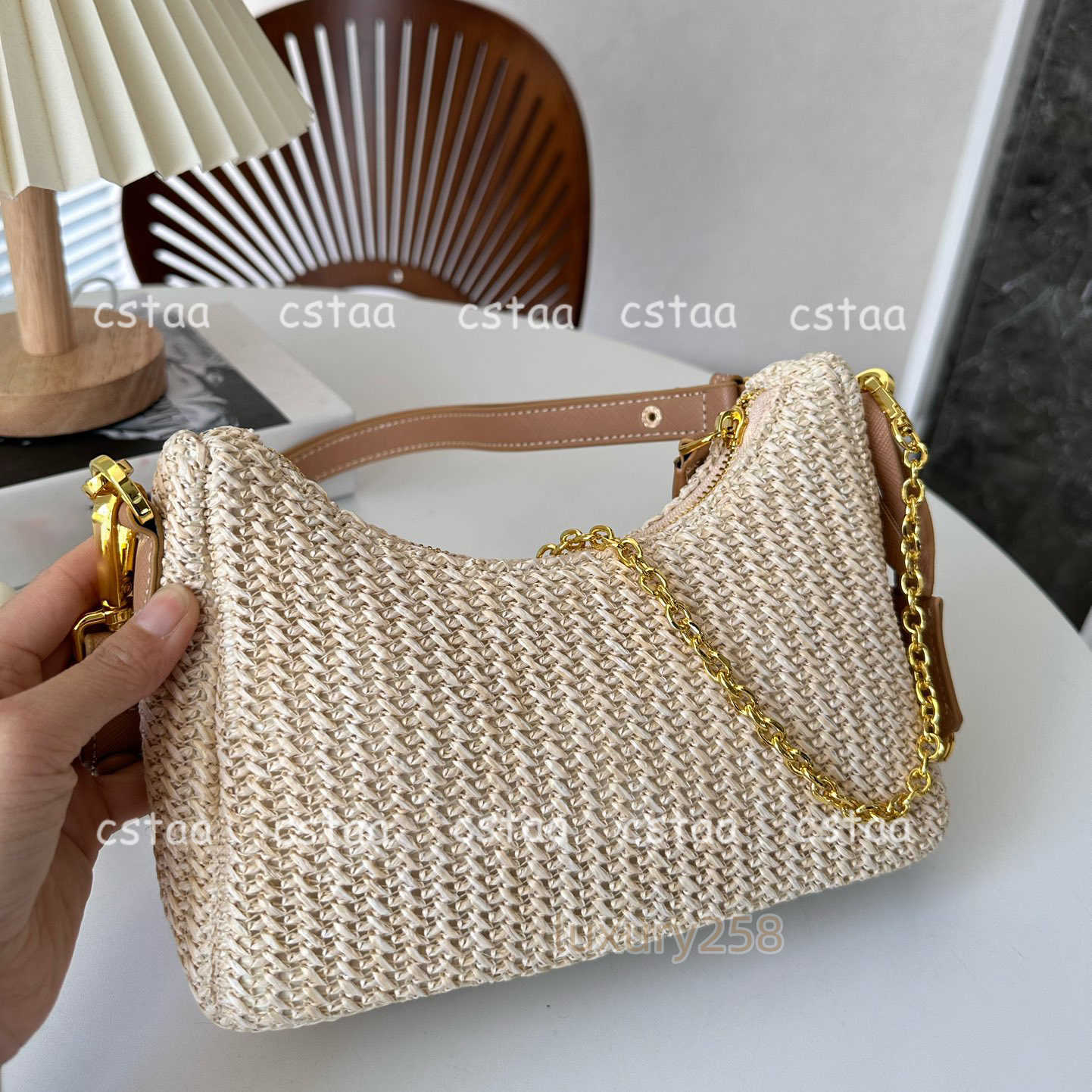 Designer Bags Woven Bag Embroidered Shoulder Bag Re Nylon 2005 Hobos Handbag Luxury Tote Bag High Quality Crossbody Bag Straw Bag Underarm Bag Chain Purses