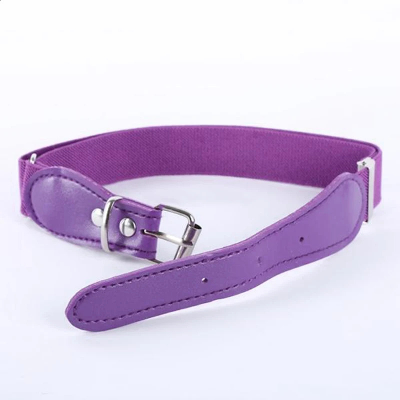 Children Belts Buckle Kids Jeans Pants Elastic Belt Stretch Adjustable For Toddler Boys Girls Fashion Waistband Candy Color 250103