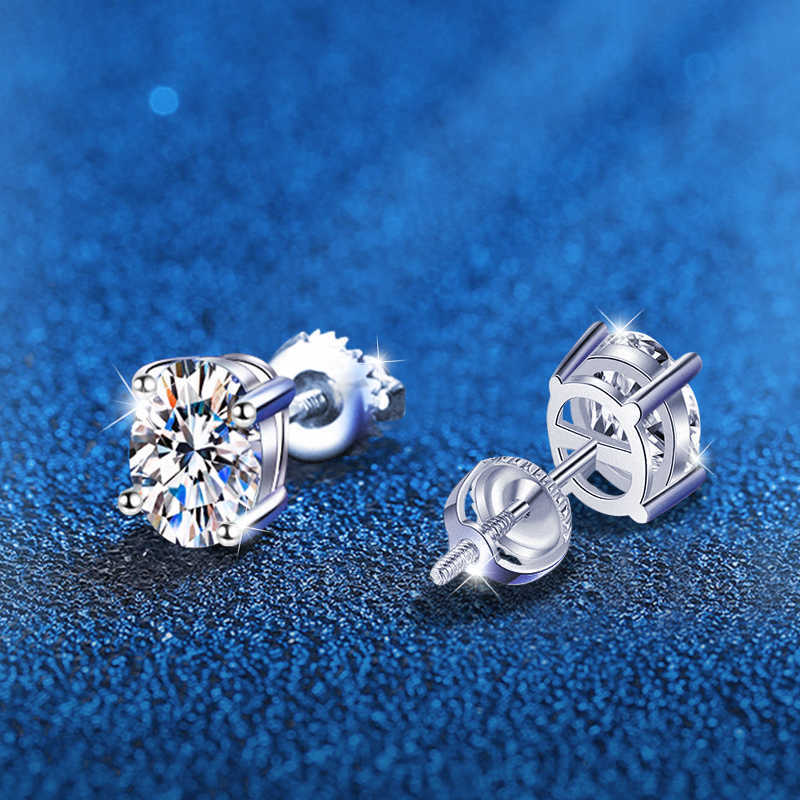 Oval Moissanite Stud Earrings For Women 925 Sterling Silver Sparkling Diamond Earring Wedding Jewelry