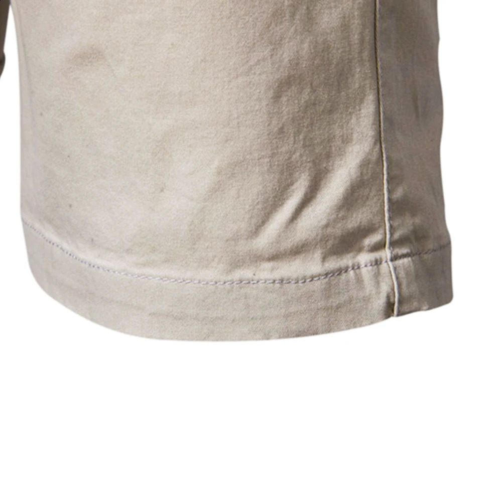 AIOPESON Summer 100 Cotton Solid Shorts Men High Quality Casual Business Social Elastic Waist 10 Colors Beach 250109Z