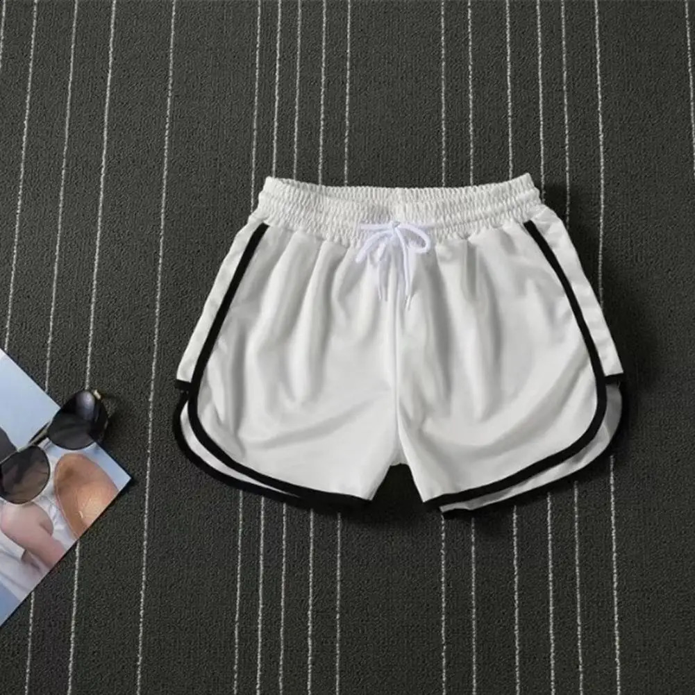 Comfortable Threequarter Pants Striped Side Shorts Breathable Drawstring Mens Summer Sport with Elastic Waist for Beach 250103