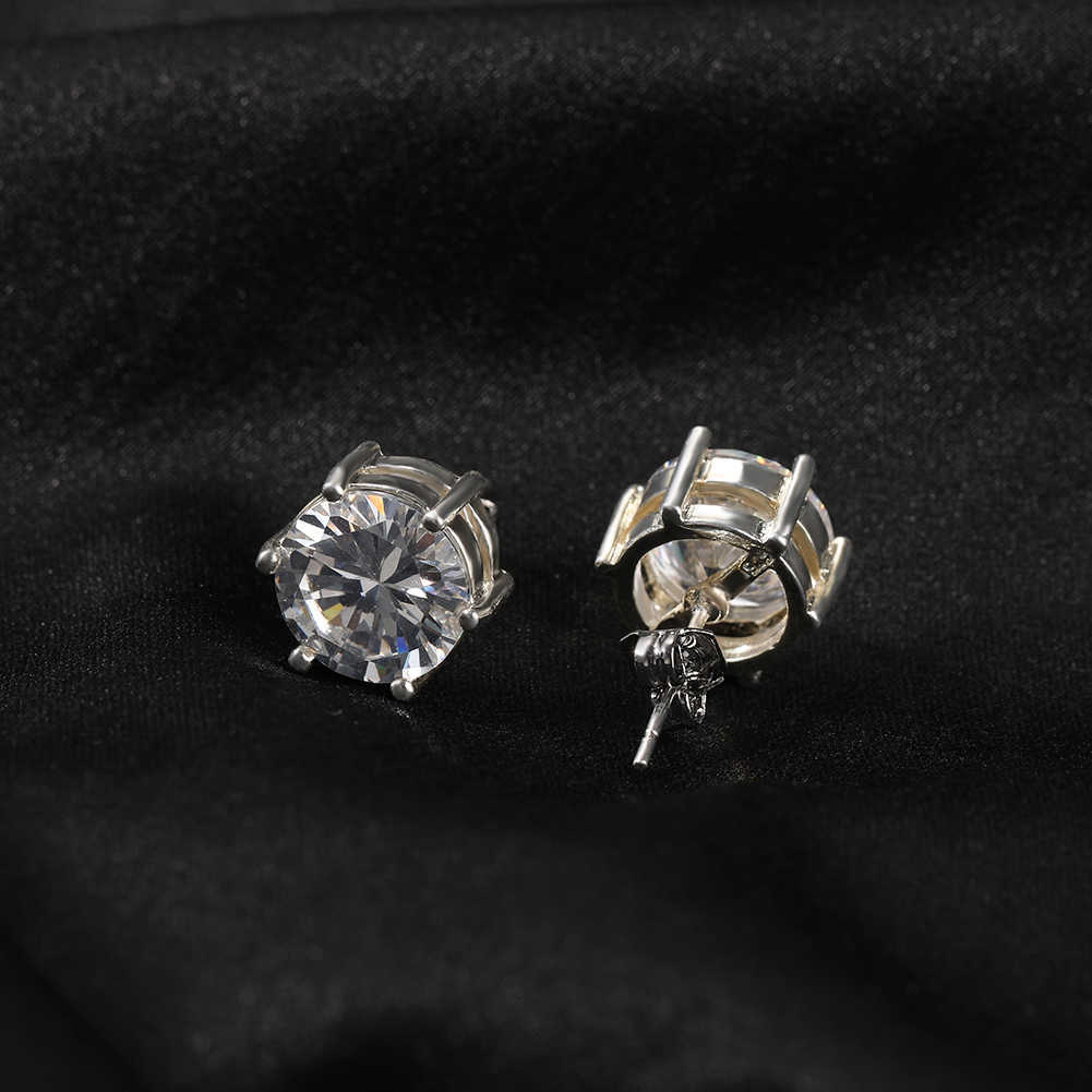 Earrings Silver 925 Sterling Women Moissanite Hip Hop Jewelry Silver Stud Earrings Fashion Earrings 2024 Moissanite Jewelry