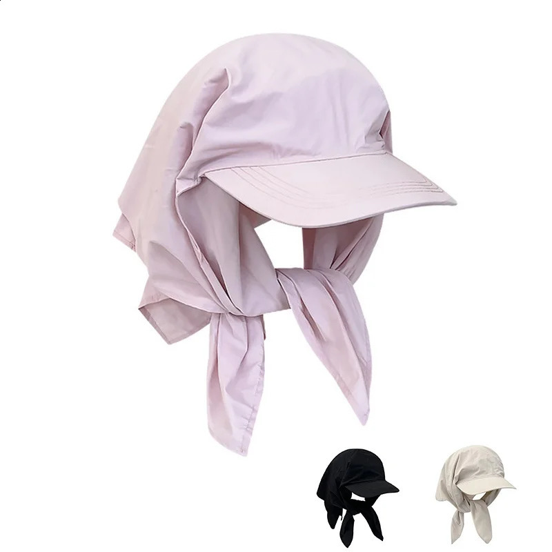 Soild Color Quick-drying Baseball Cap Kpop Style Women Ladies Sun Protection Headscarf Hat Summer Outdoor Sunscreen Beach Hats 250108