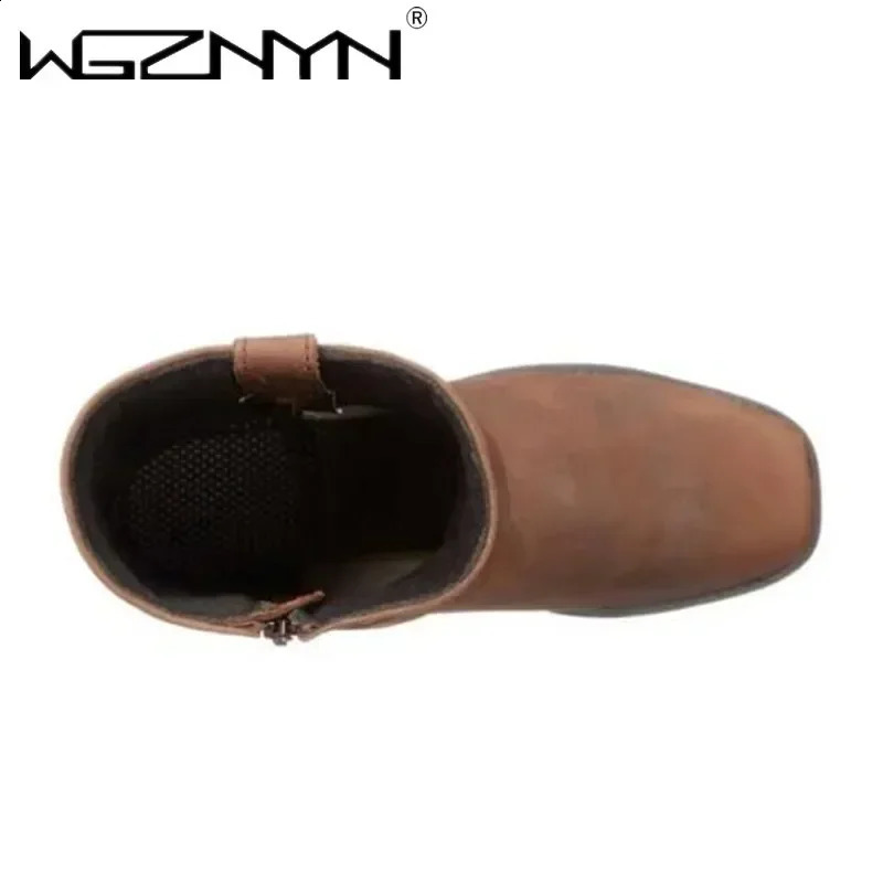 2025 Outdoors Men Western Boots Vintage Cowboy Boots Male Lightweight Comfort Knight Boots Autumn Winter Shoes Large Size 48 250106