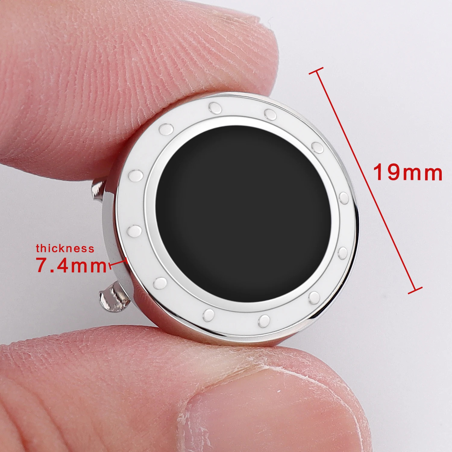 TAIGRAMA Blue Black Enamel Cufflinks Button Cover for Men shirts Mens Wedding Dress Cover Buttons Jewelry Elegance Cuff Links 250107 L251024