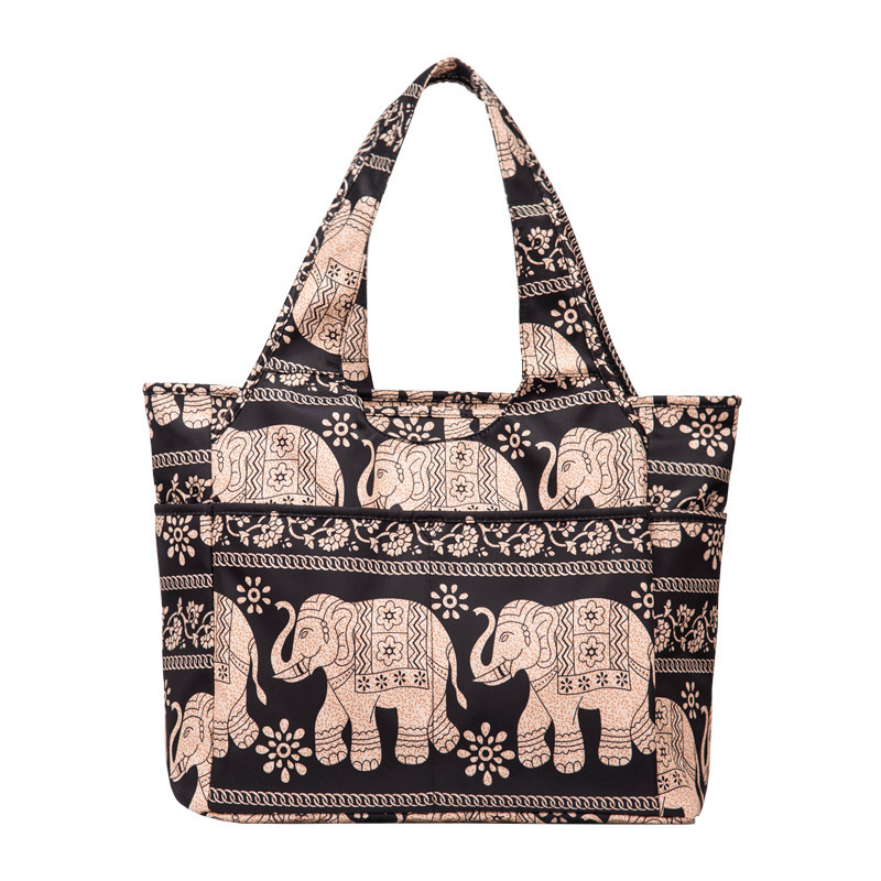Women's Printed Fashion Casual Versatile Large Designer Handbag Capacity Travel Oxford Nylon Handheld Shoulder Bag