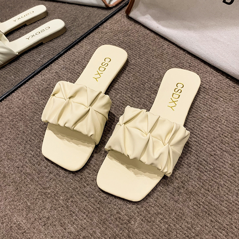 hot free shipping designer Sandals for woman 2025 new Minimalist Solid Classics breathable and fashionable Daily Outfit flat white green