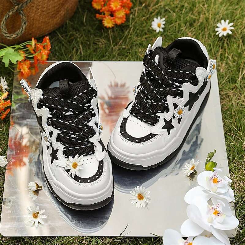 Popular Daisy Bread Heightened Matcake Women's Lefu Flat Indoor And Outdoor Casual Shoes Star Board Shoe