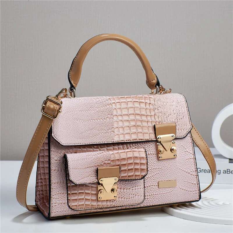 Women's 2023 Popular Crossbody Bags High Quality Handbag Crocodile Pattern PU Retro Single-Shoulder Bag Commuter Storage Satchel