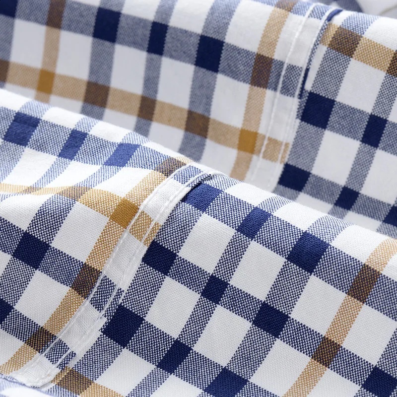 Quality 100% Cotton Oxford Shirt Long Sleeve For Mens Social Dress Shirts Soft Comfortable Regular Fit Casual Man Clothing 250108