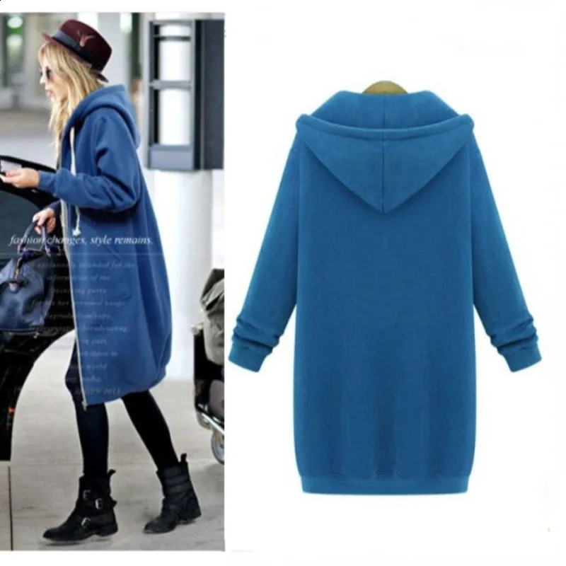 Autumn Long Plush Sweater Womens Oversized Loose Hooded Jacket Cardigan for Women 250106