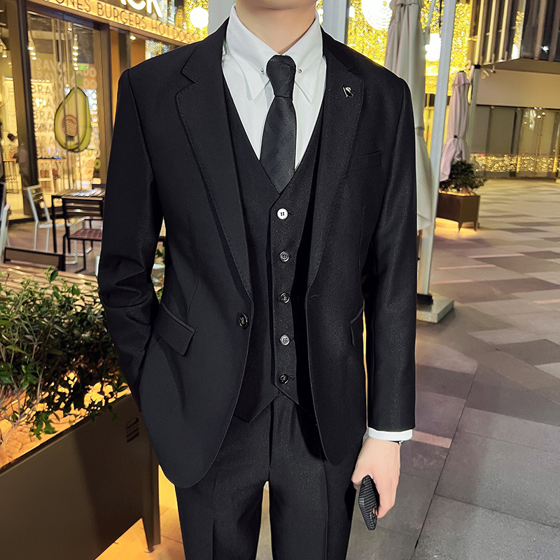 W54 Men's Korean style slim fit business suit