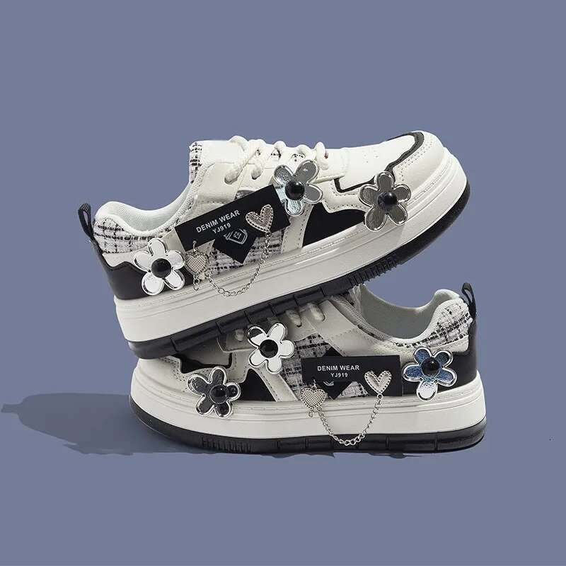 Platform Sneakers Women Wer Kawaii Shoes Sports Cute Vulcanize Korean Fashion Footwear Tennis Female Casual Flats Skateboard