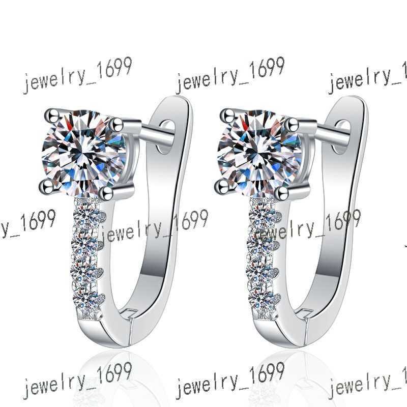Fiend Jewel 0.5Ct Hoop Earrings S925 silver jewelry fashion design GRA Test drill pen Diamond VVS1 Moissanite Stud earrings