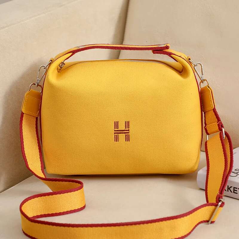Canvas Crossbody Bags Youth Fashion Casual Large Capacity Ladies Shoulder Solid Color Women Messenger Cosmetic Bag