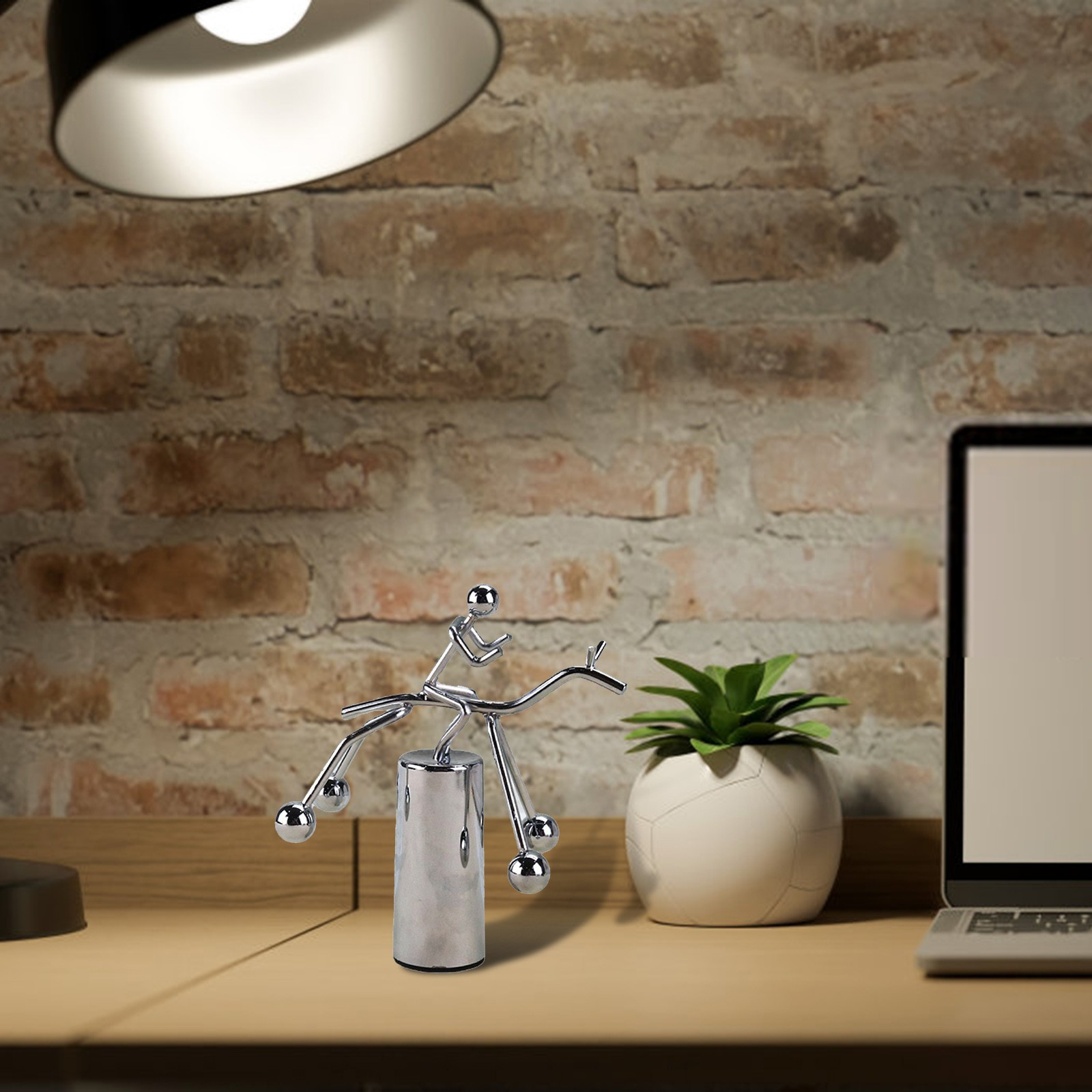 Iron Craft Horse Riding Newton Pendulum Perpetual Motion Newton's Cradle Funny Desk Decoration Accessories Best Gift For Friends